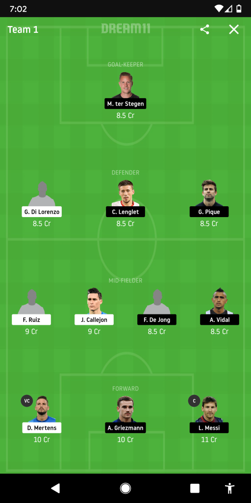 NAP Vs BAR Dream 11 Prediction: