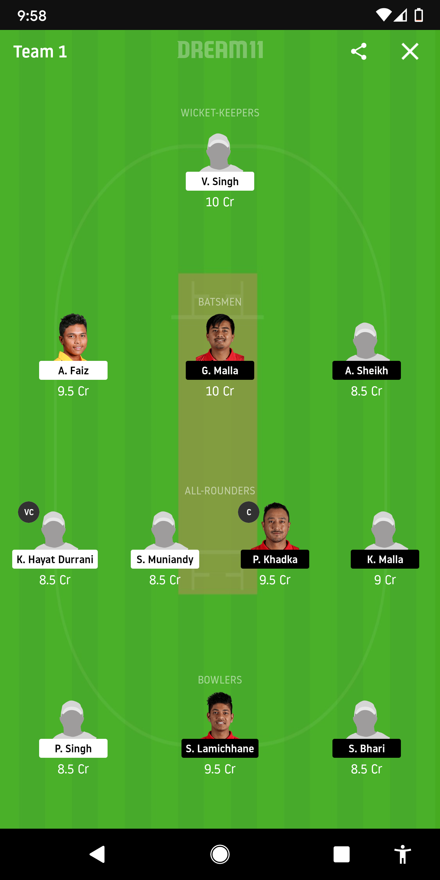 MAL Vs NEP Dream11