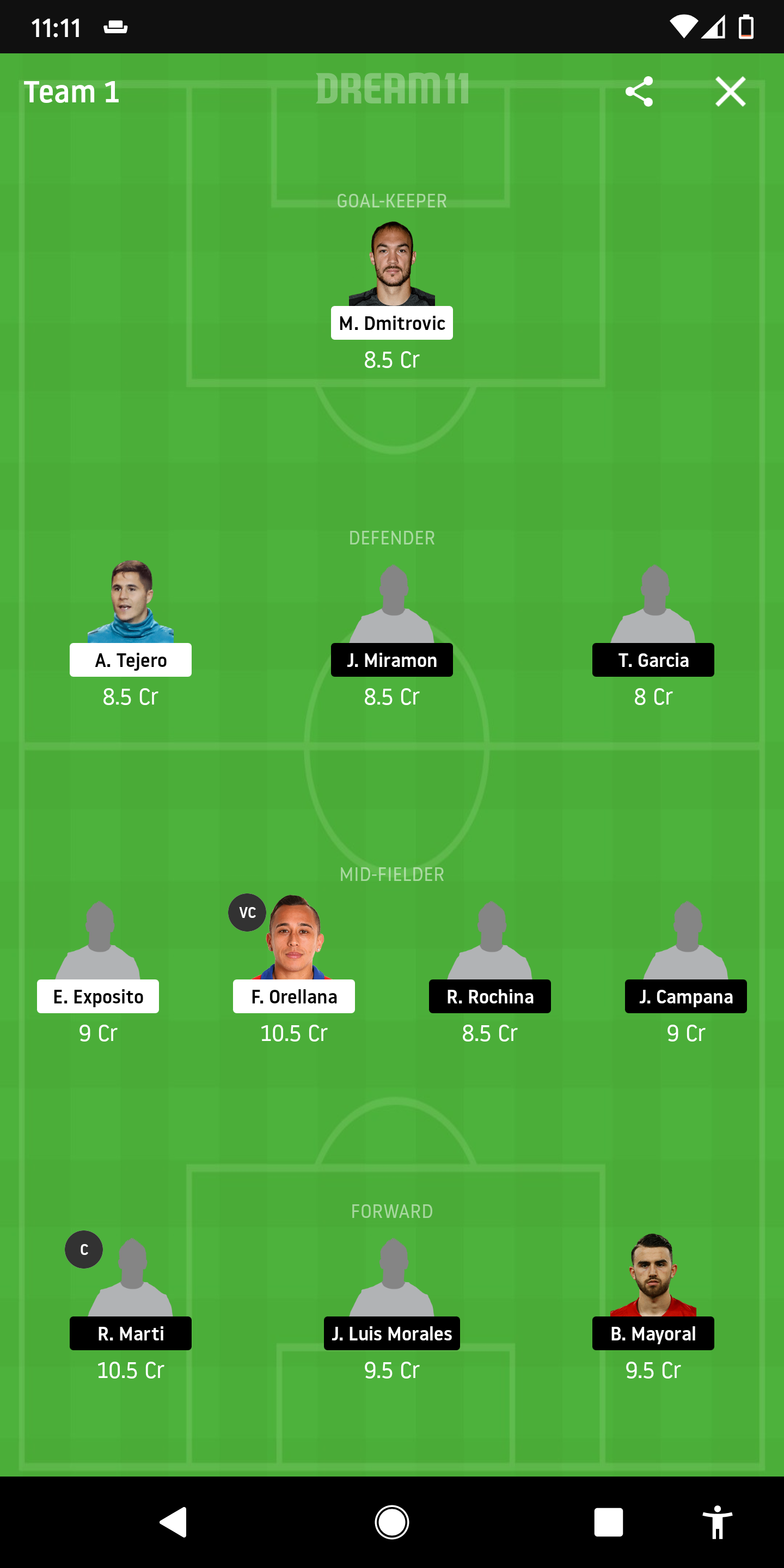 EIB Vs LET Dream11 