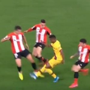 Ansu Fati tricks three Athletic Bilbao players with one move during Copa Del Rey match