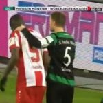 Preußen Munster fans inspiringly fights against racism while defending opposite player