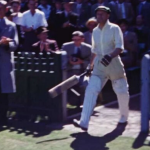 Watch unique colour footage of Don Bradman batting at the Sydney Cricket Ground