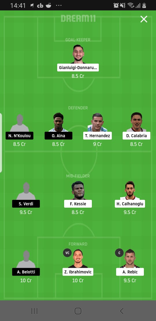 MIL Vs TOR Dream11