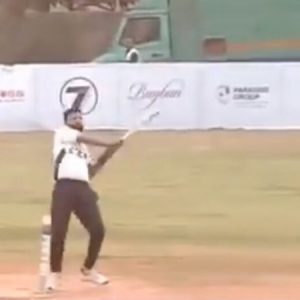WATCH: Aakash Chopra posts video of batsman hitting six from behind the wickets in local match