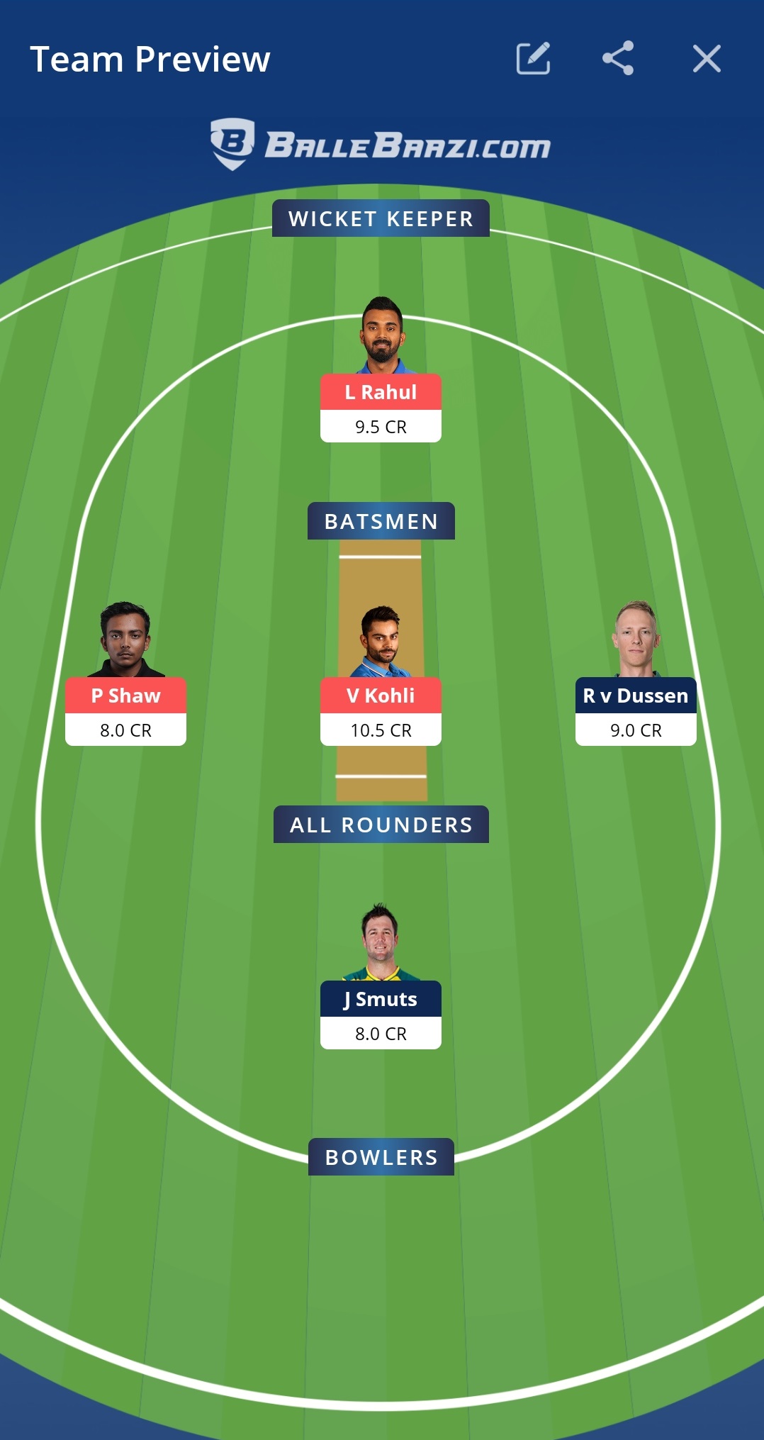 IND vs SA Dream11 Prediction: India vs South Africa Best Dream 11 and Ballebaazi Team for First ODI
