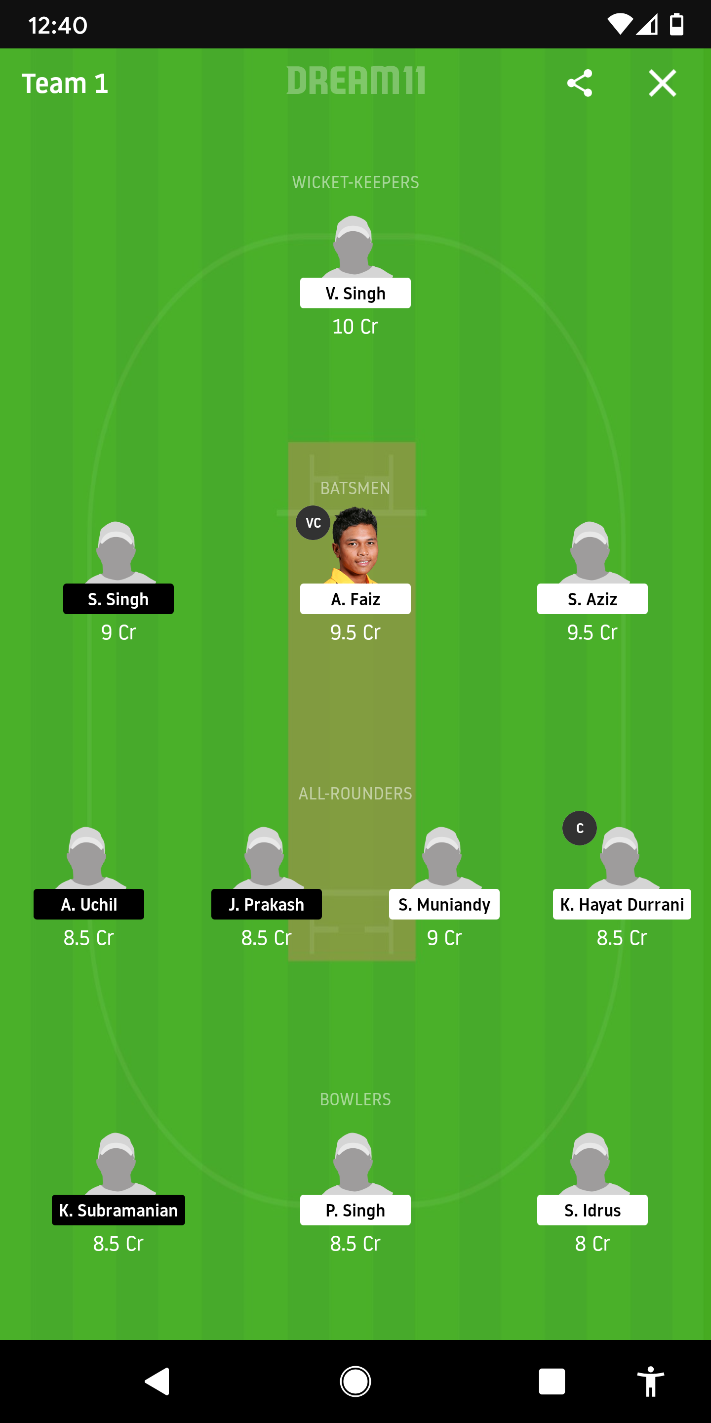 MAL Vs SIN Dream11