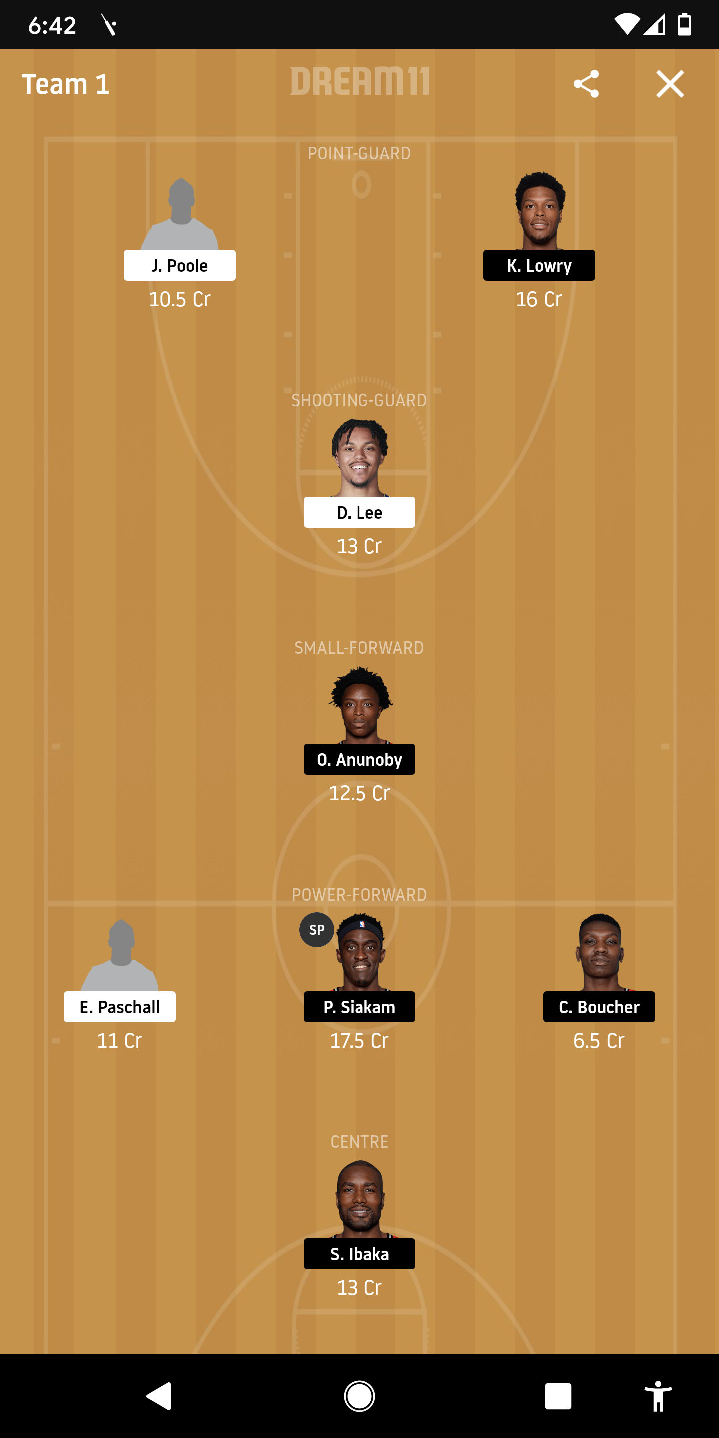 GSW Vs TOR Dream11