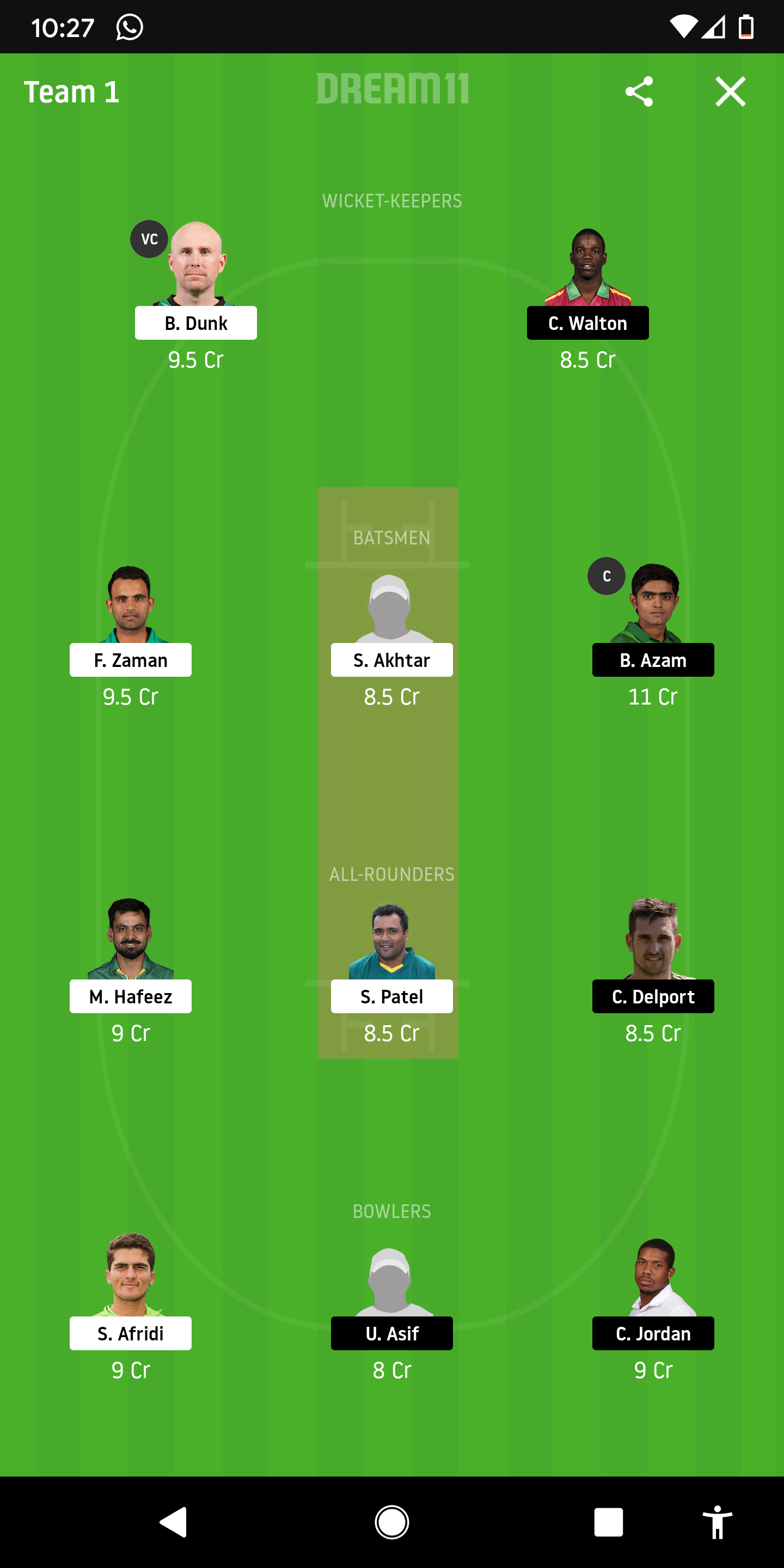 LAH Vs KAR Dream11