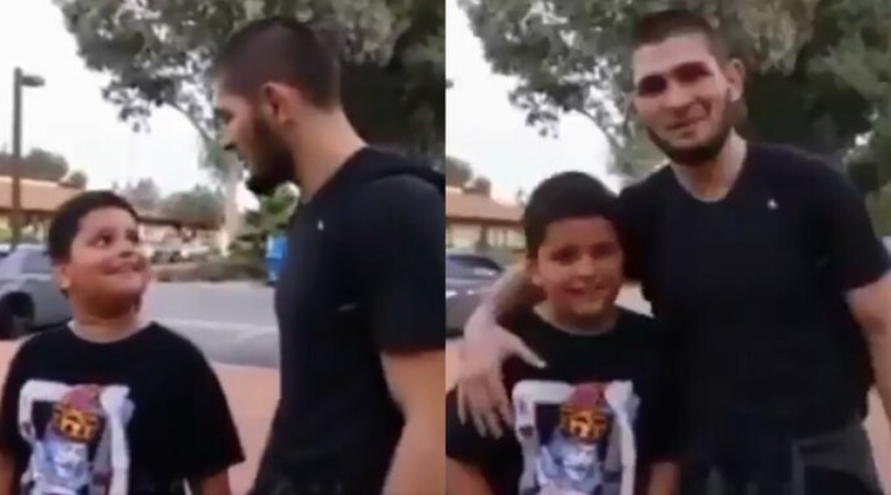 UFC Champion Khabib once refused to take a picture with a Barcelona fan until he said ‘Hala Madrid’