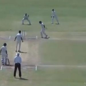 WATCH: Jaydev Unadkat breaks stumps after throwing the ball back against Sudip Chatterjee in Ranji Trophy final