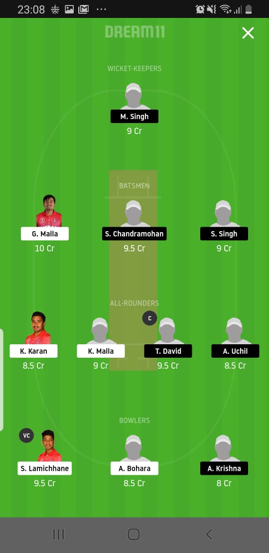 NEP vs SIn Dream11