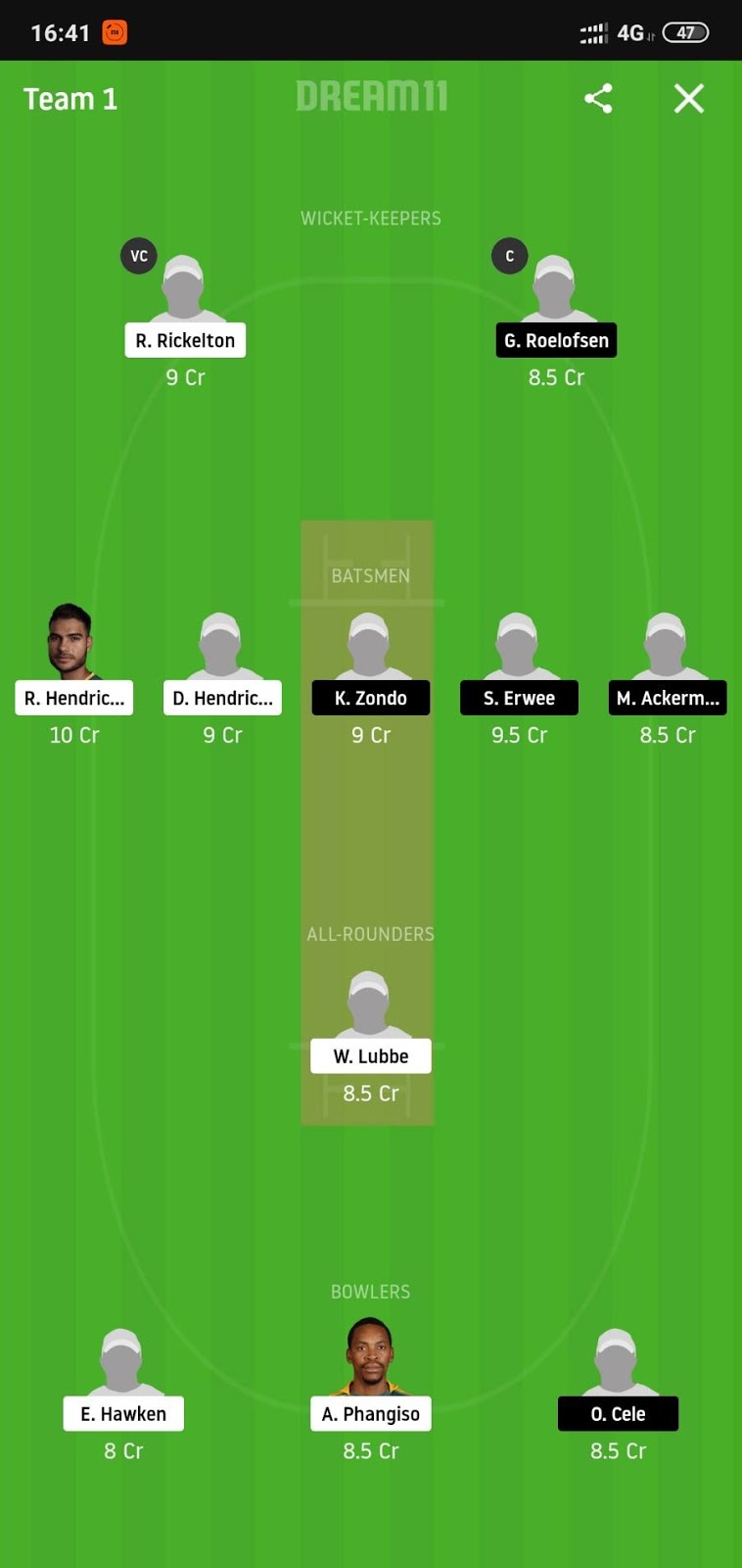 HL vs DOL Dream11