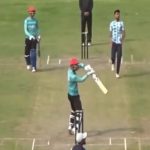 WATCH: Rashid Khan nails helicopter shot; hits the ball fiercely on the off-side