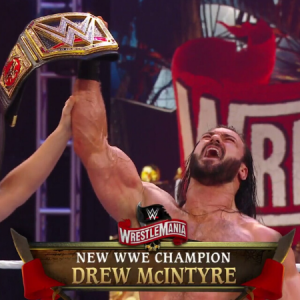 Drew McIntyre dethrones Brock Lesnar to win first WWE Championship at Wrestlemania 36