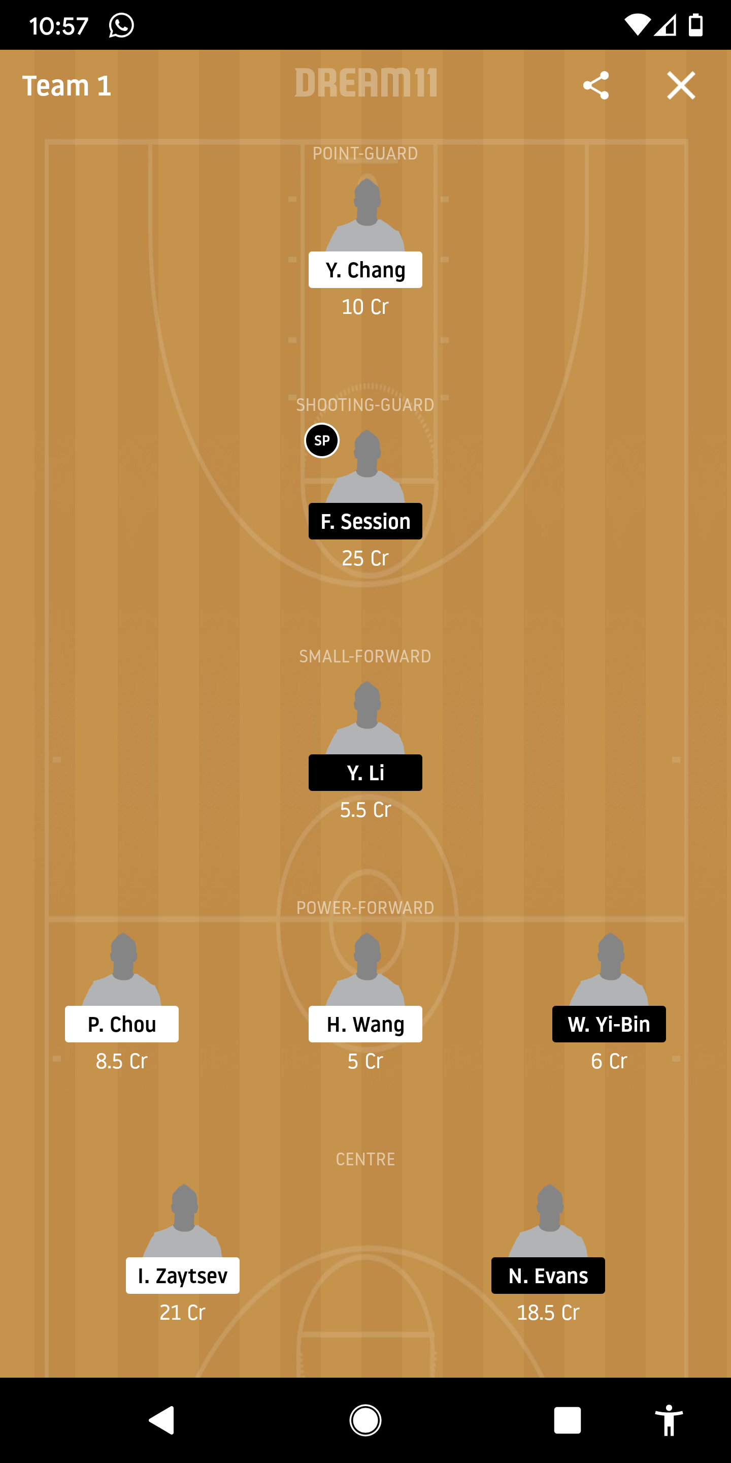 TB Vs KJT Dream11