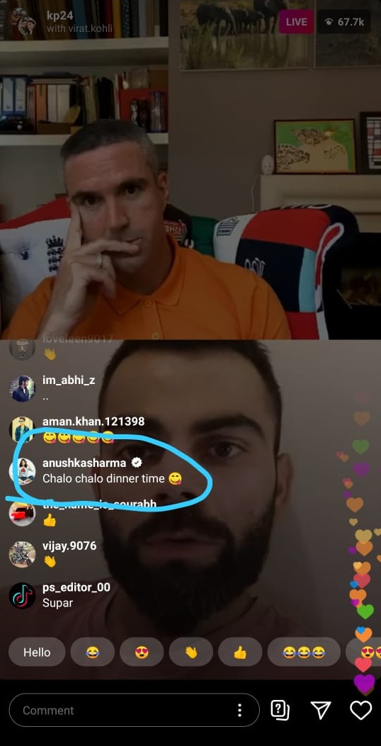 Anushka Sharma hilariously warns Virat Kohli regarding 'dinner time' during Instagram live session