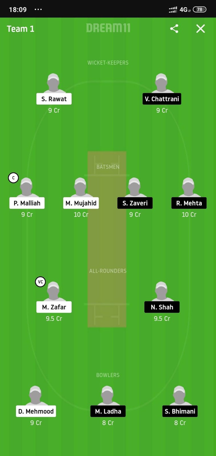 PCU vs ISM Dream11 