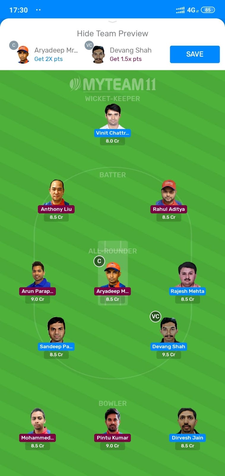 ISM vs FCF Dream11 And MyTeam11