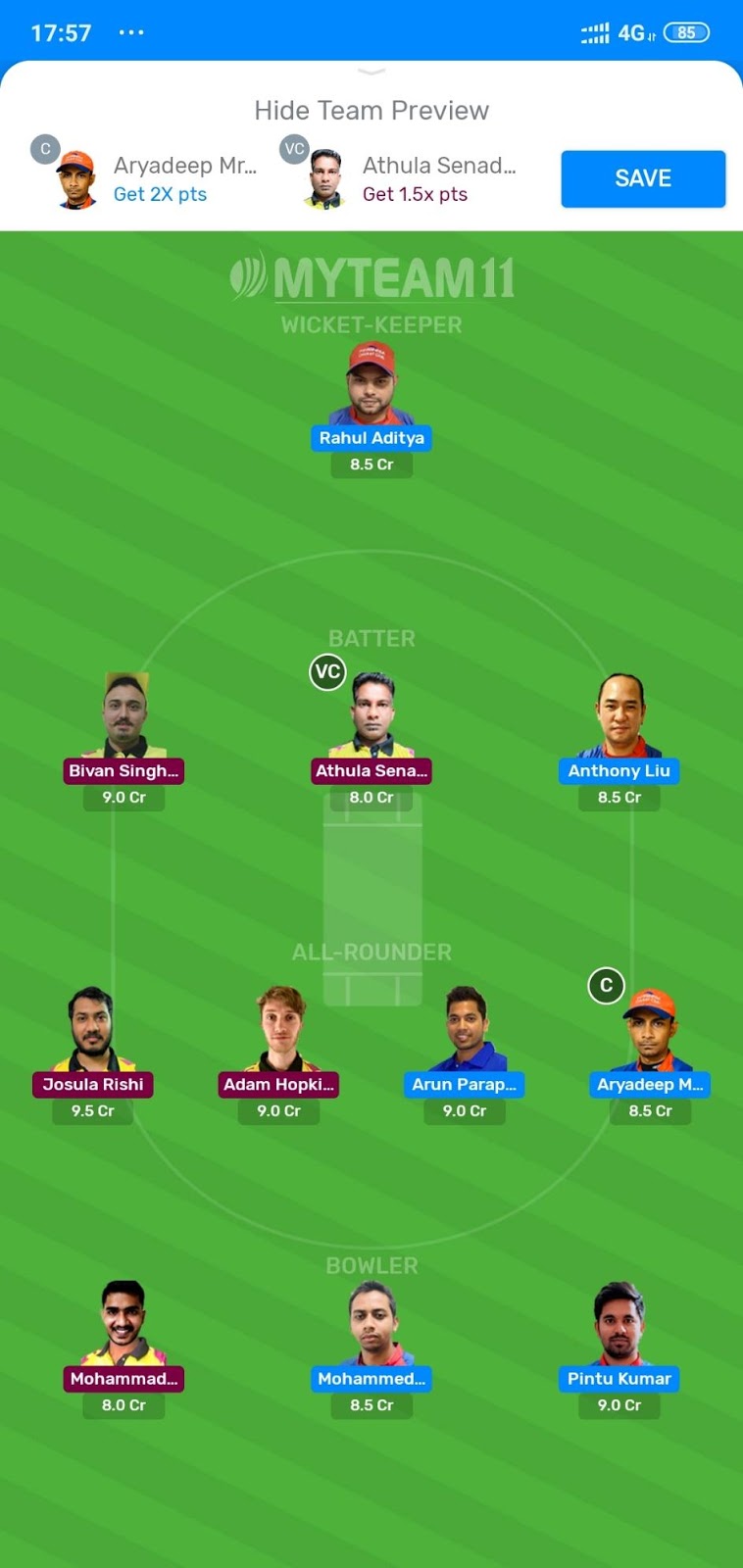 FCF vs TDG MyTeam 11