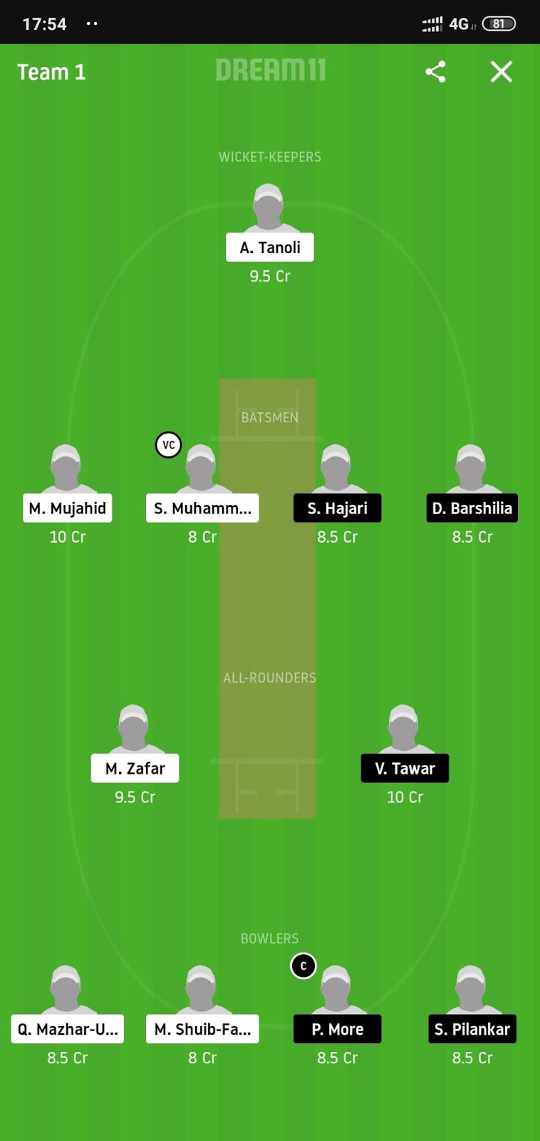 PCU vs CHI Dream11 And MyTeam11