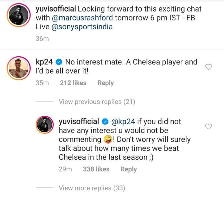 Marcus Rashford-Yuvraj Singh Live Chat