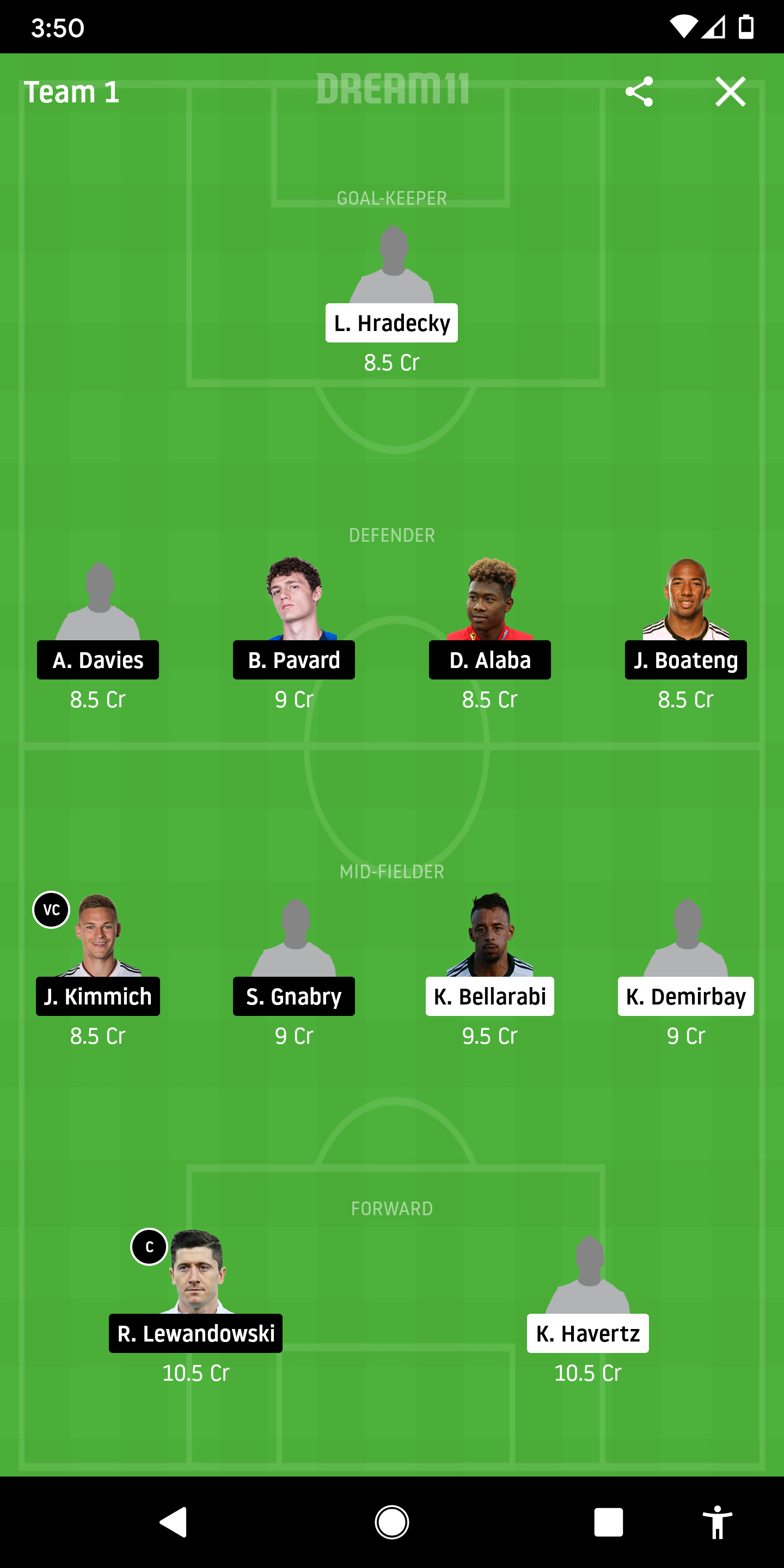 LEV Vs BAY Dream11