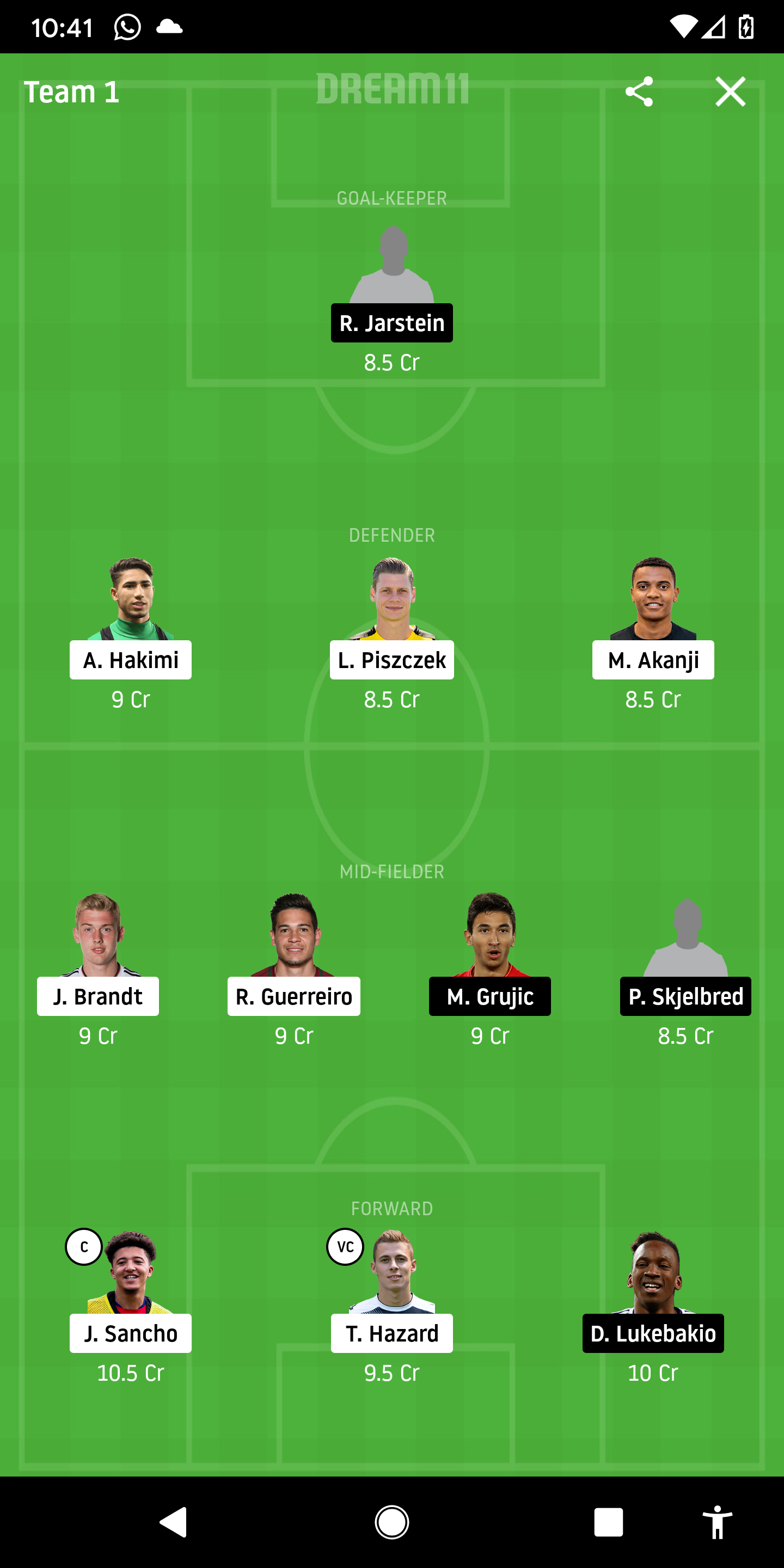 DOR Vs HER Dream11