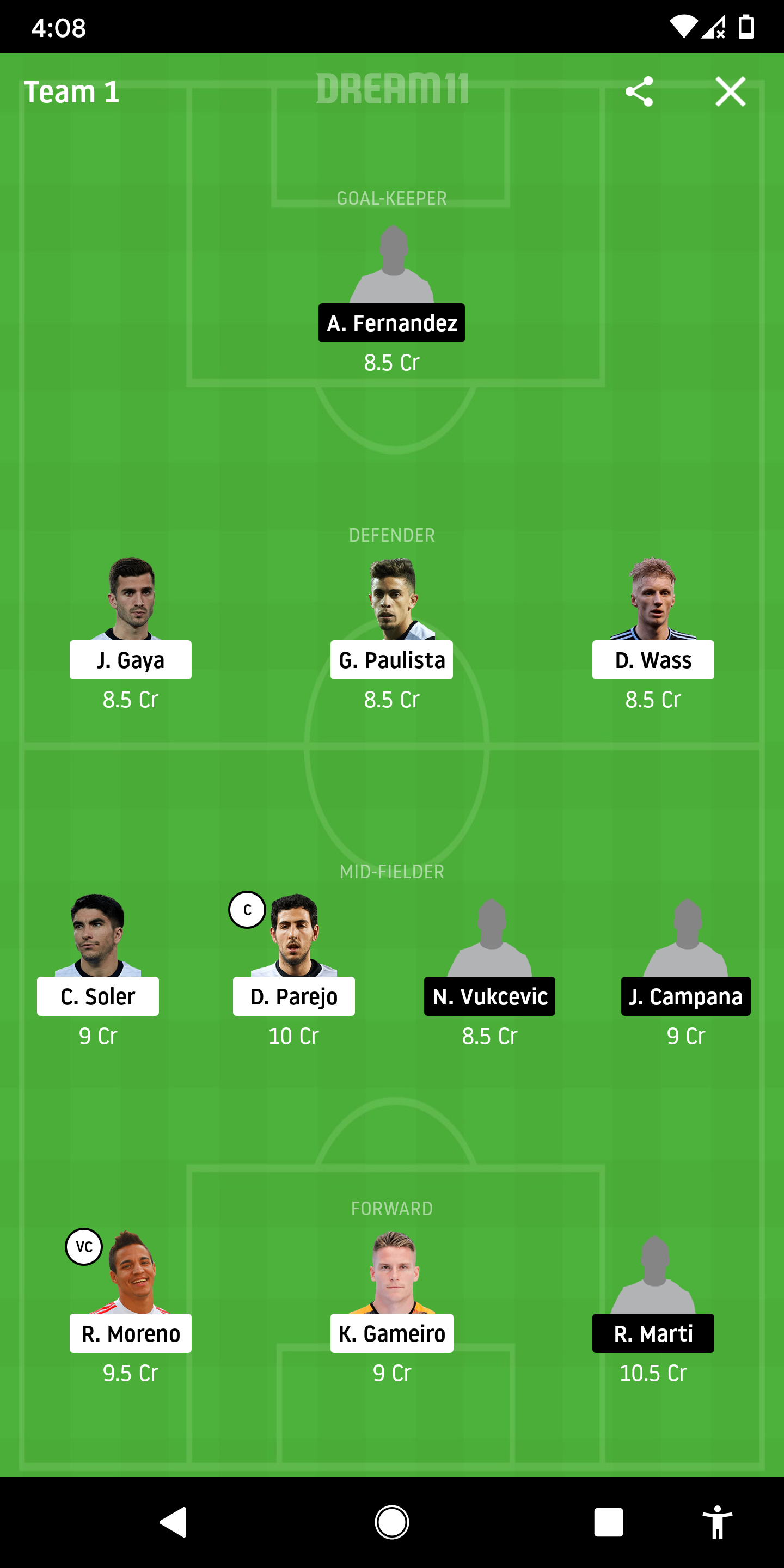 VAL Vs LET Dream11