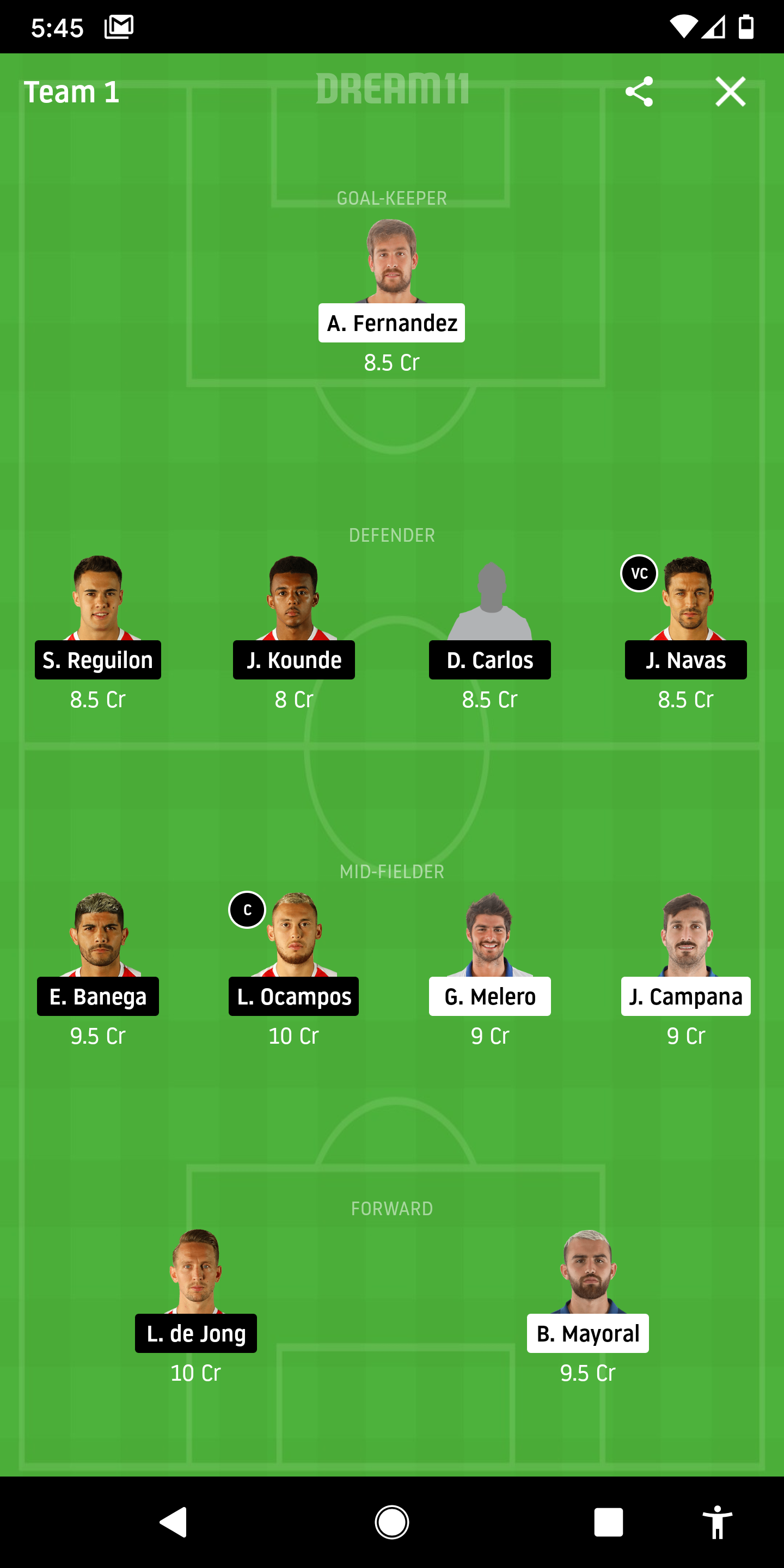 LET Vs SEV Dream11