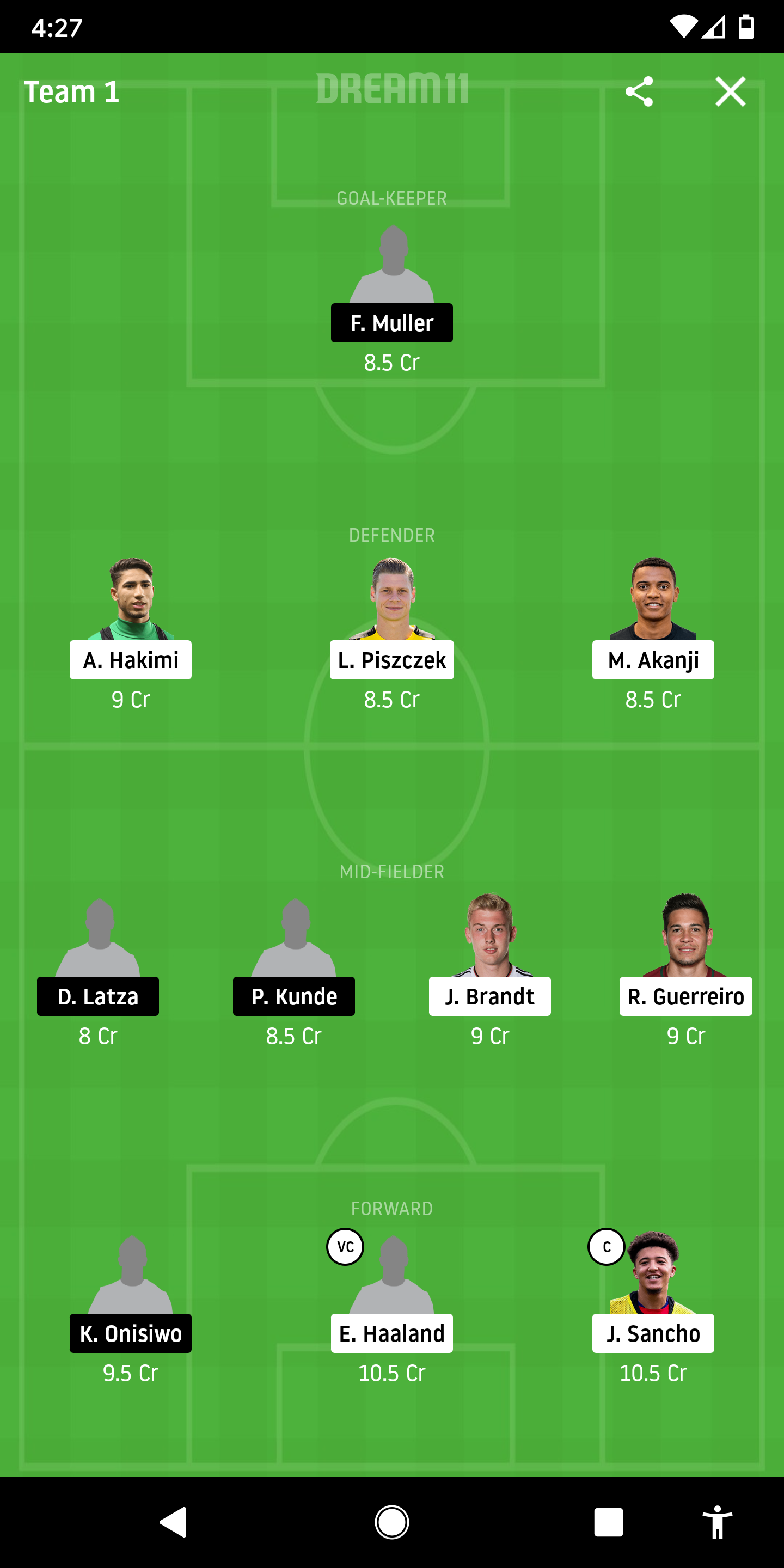 DOR Vs MAZ Dream11