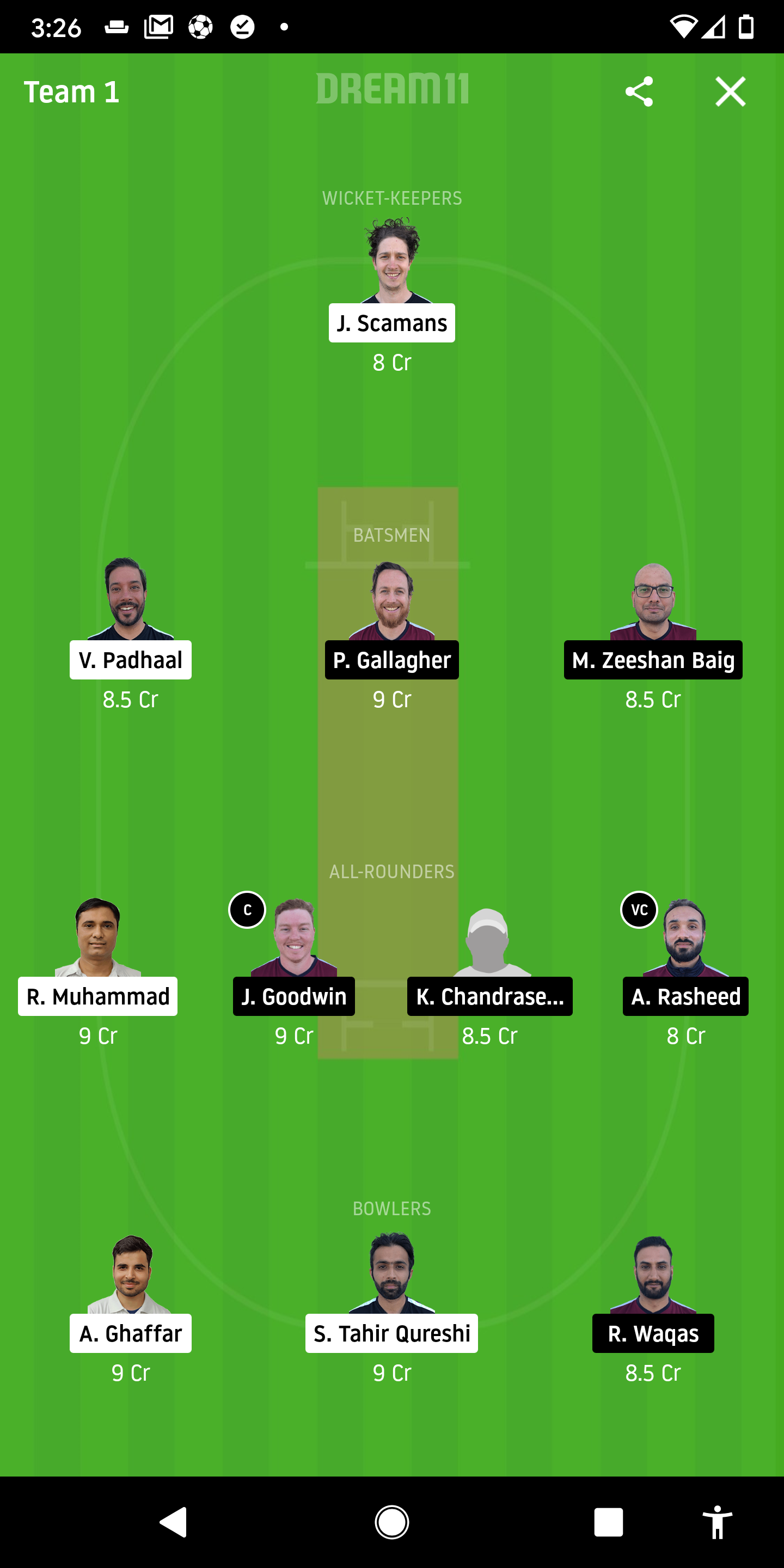 ECC Vs SKK Dream11
