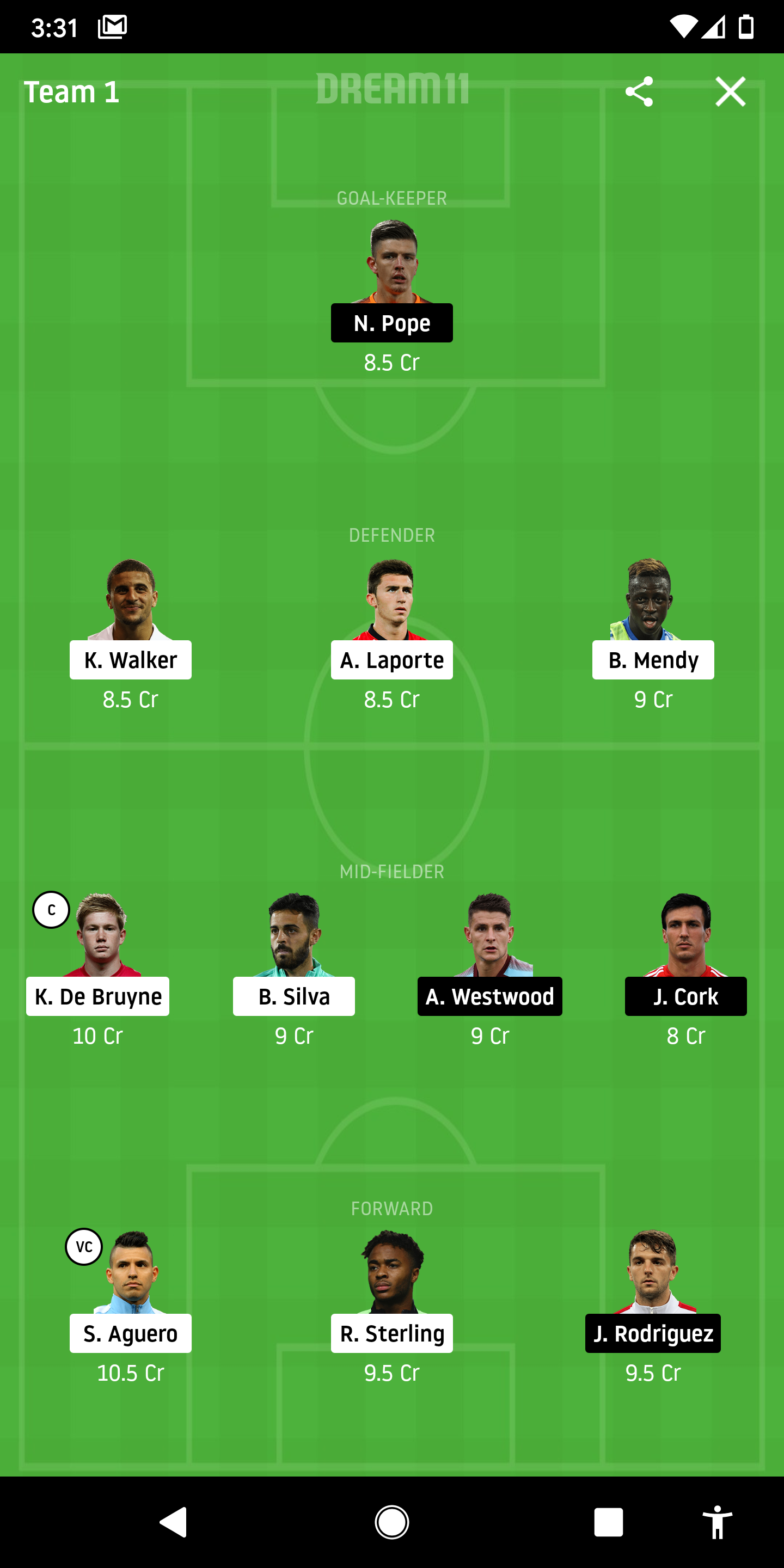 MCI Vs BUR Dream11