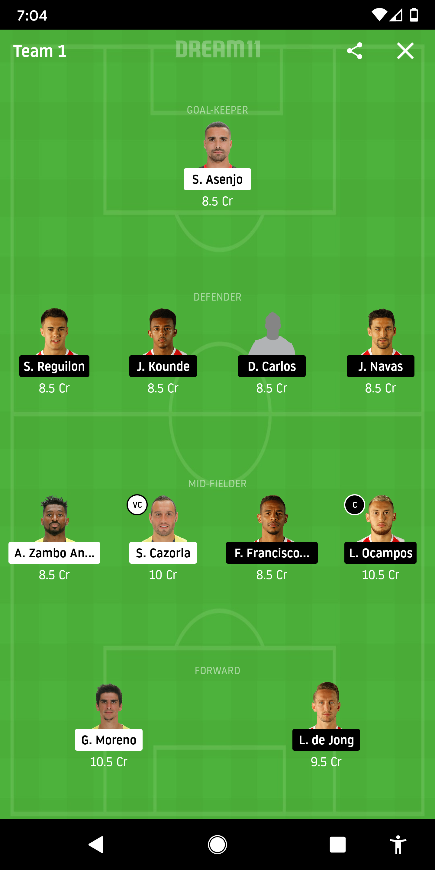 VIL Vs SEV Dream11