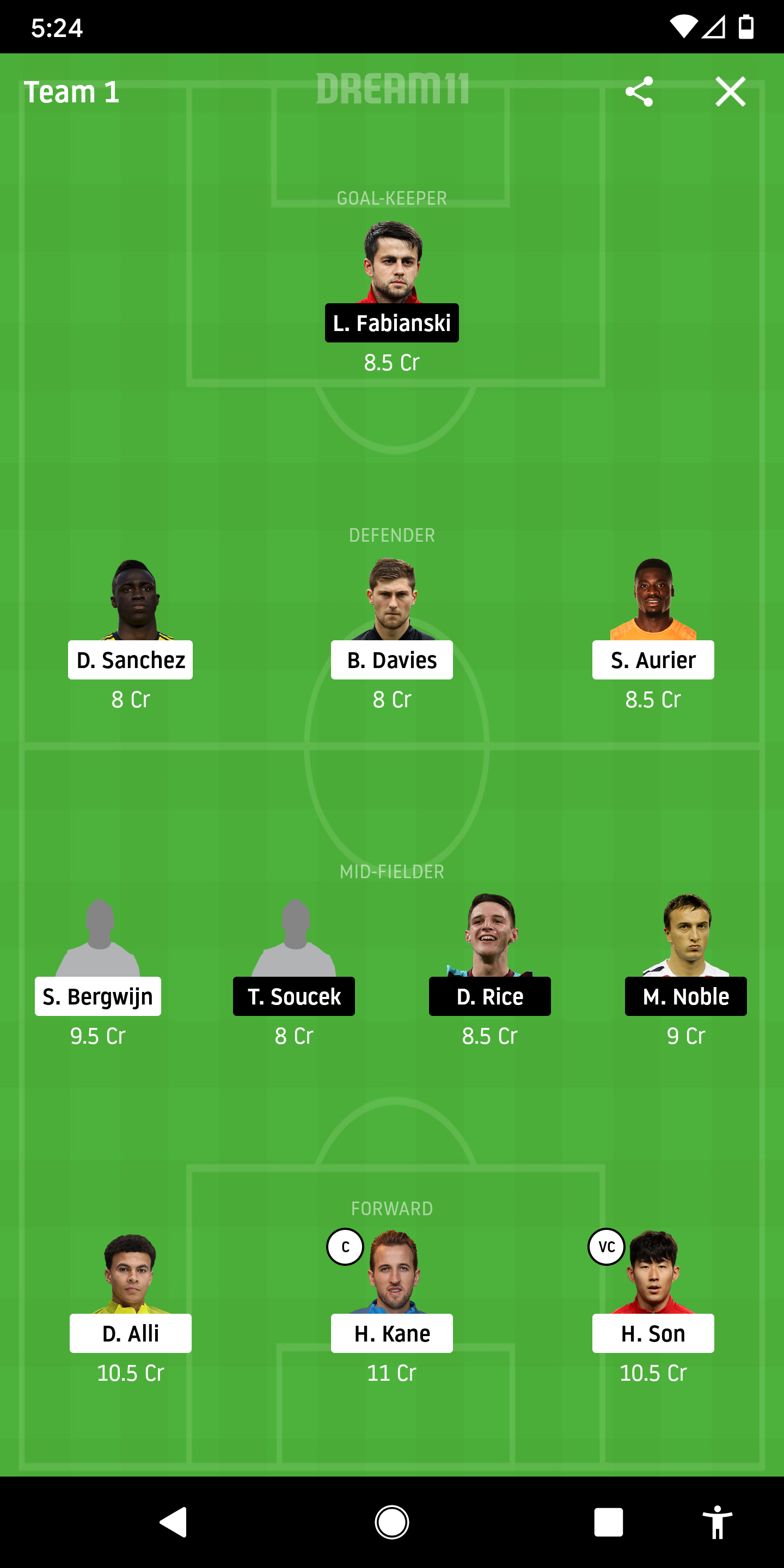 TOT vs WHU Dream11