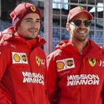 Watch: Sebastian Vettel appears for first time since announcing his departure; chats with Charles Leclerc