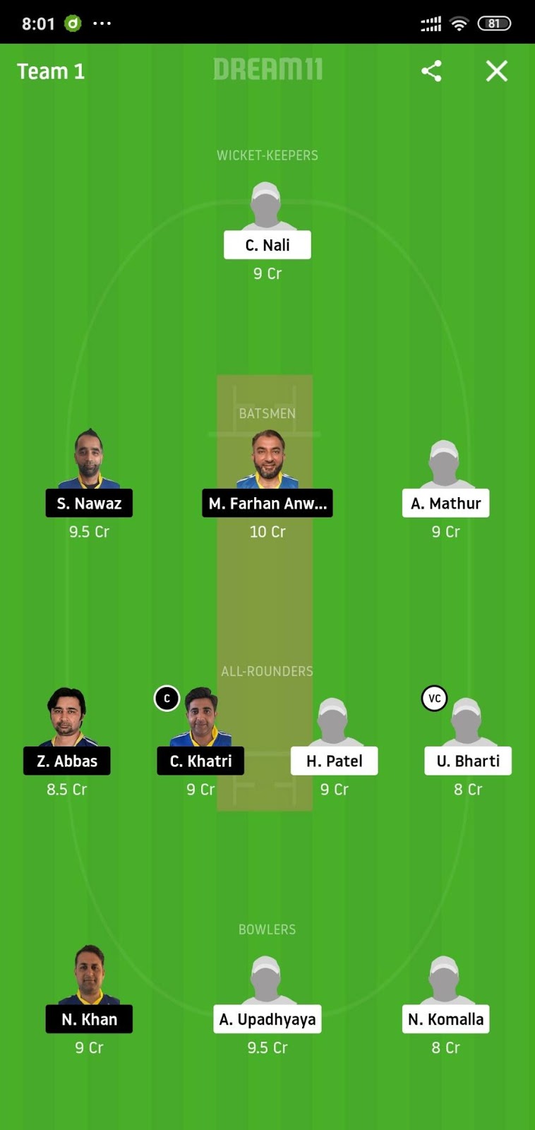 STO vs KCC Dream11