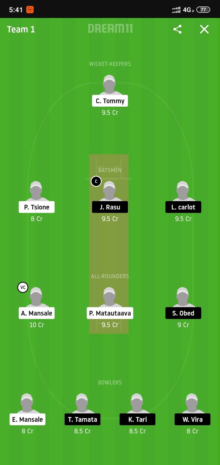 MTB vs MFE Dream11