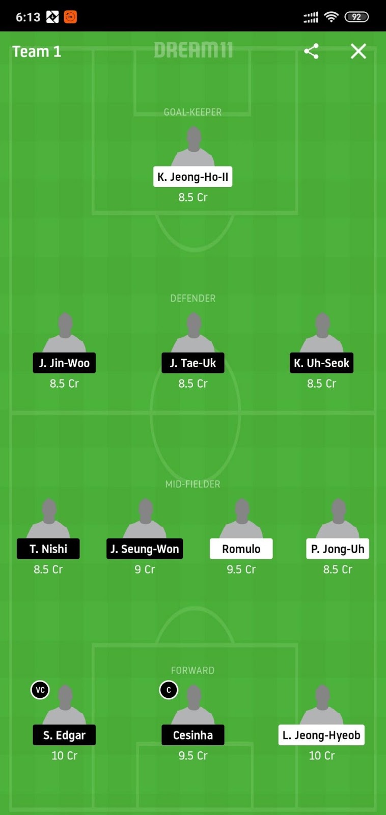 BSN vs DAE Dream11