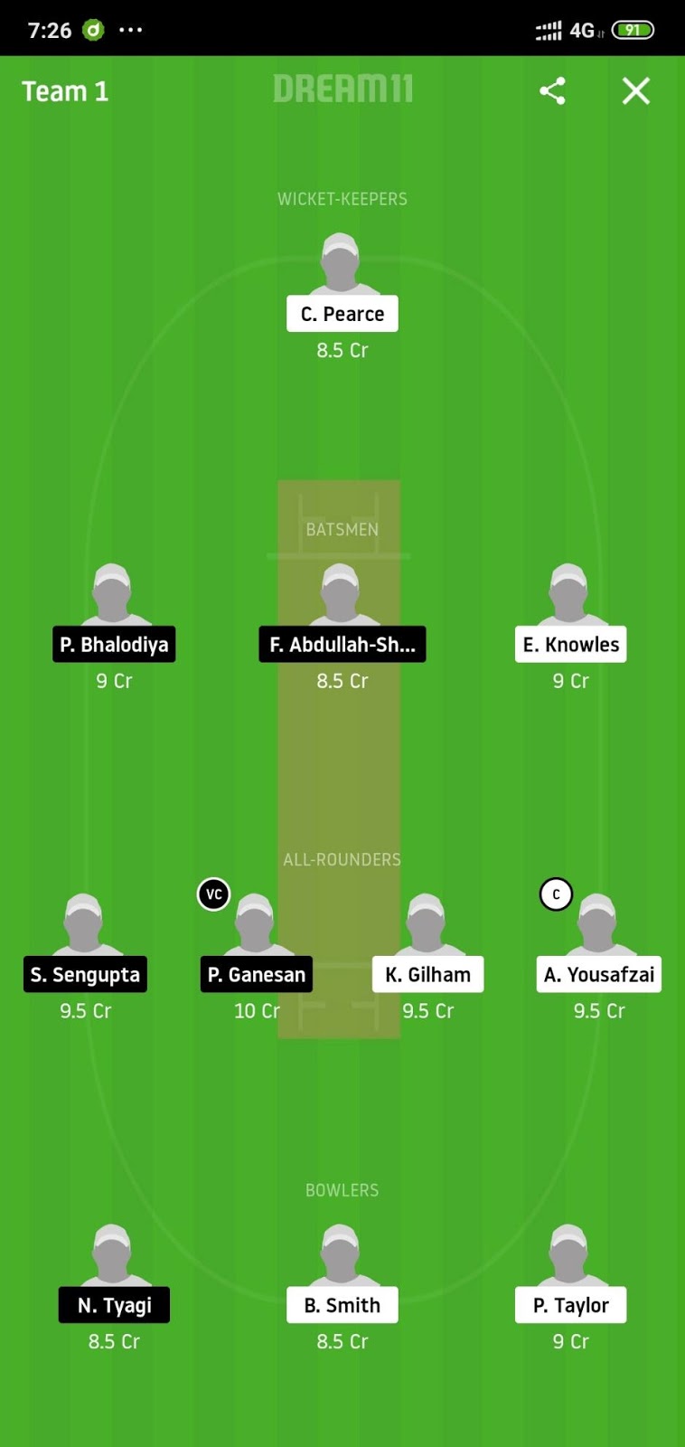 VIR vs PSV Dream11