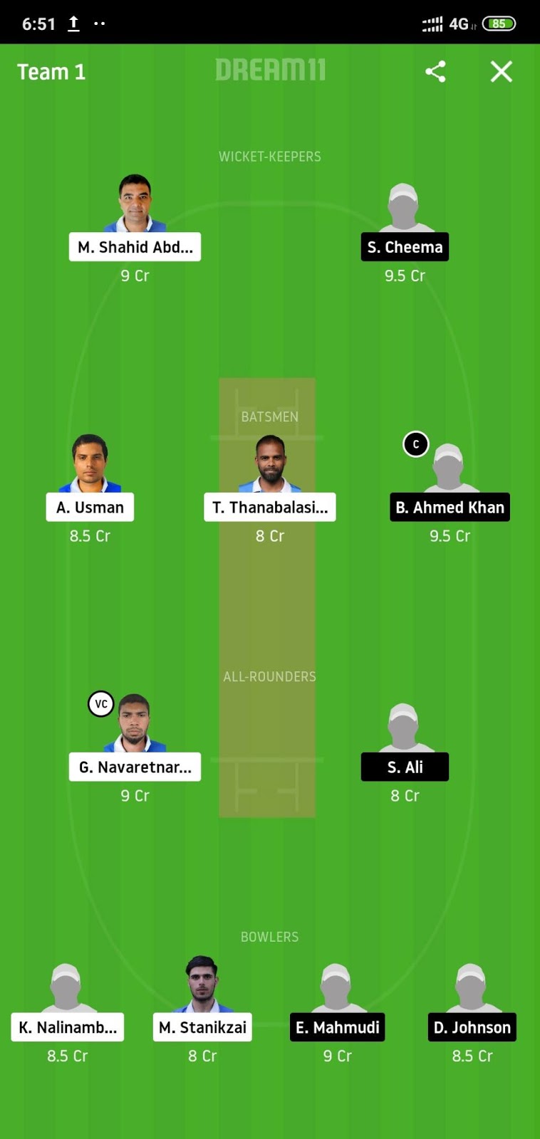 OLCC vs WICC Dream11