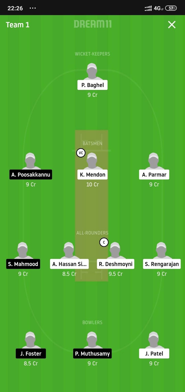 PCR vs BBCC Dream11