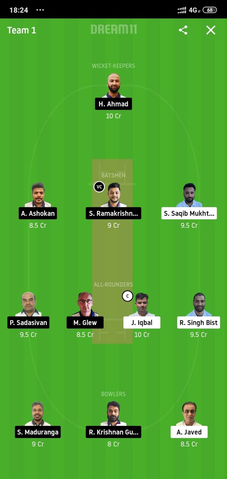 BCC vs PCC Dream11
