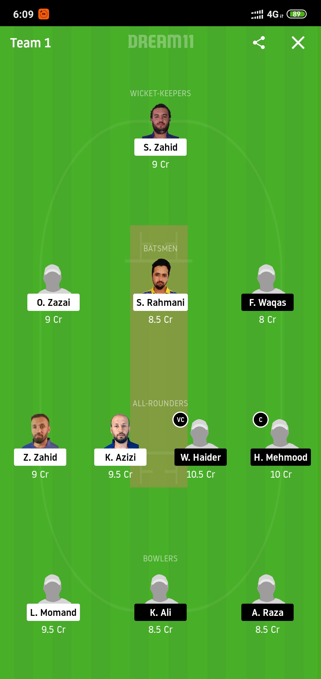 NAC vs MCC Dream11