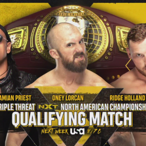 Damien Priest vs Oney Lorcan vs Ridge Holland announced for NXT next week