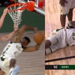 Drew Eubanks dunk over Thanasis Antetokounmpo