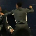 Giannis Antetokounmpo starts fake fight with Brook Lopez