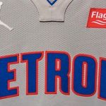 Michael Jordan logo on Pistons Jersey