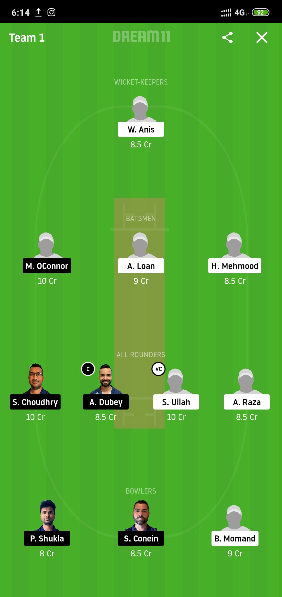 MCC vs DIC Dream11