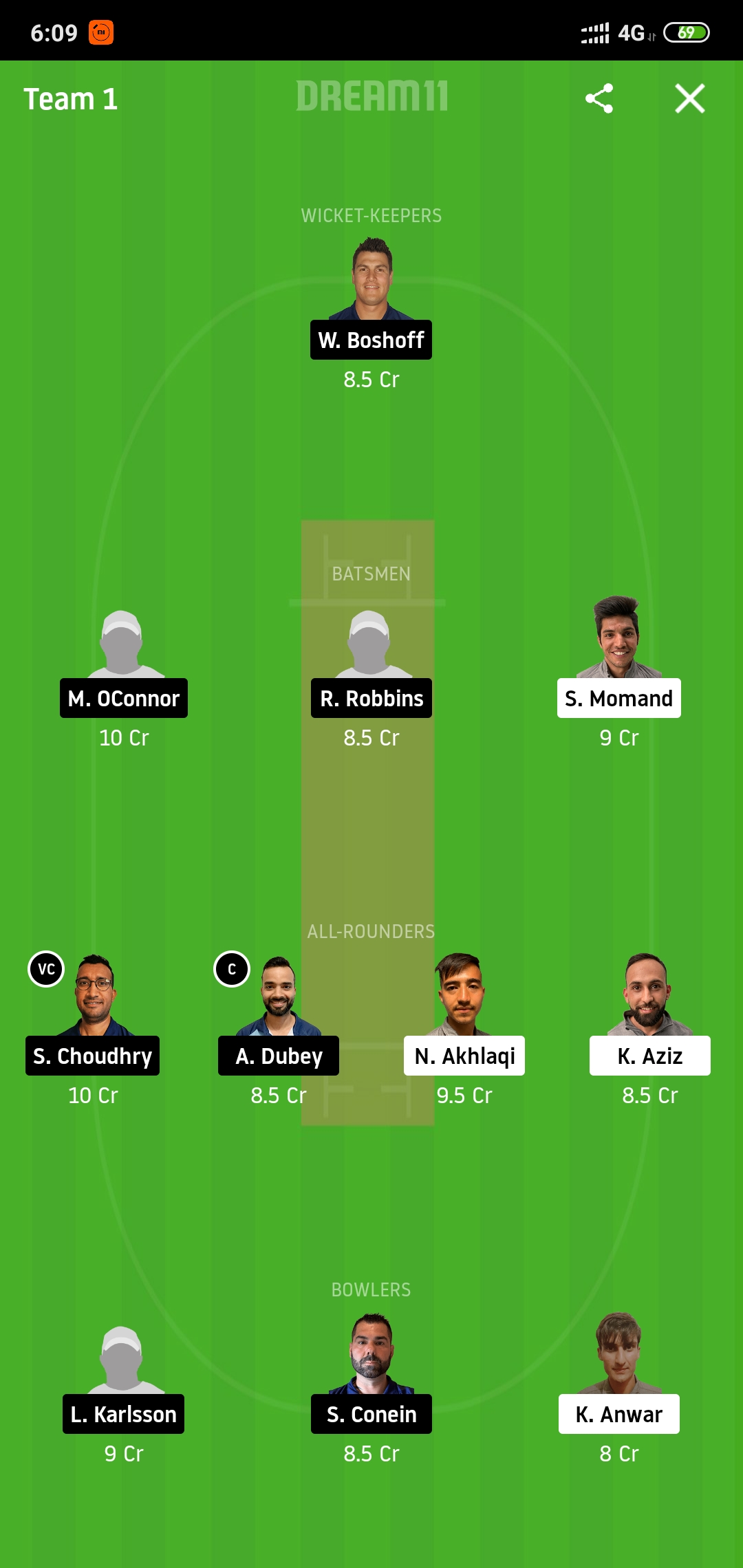 VAR vs DIC Dream11