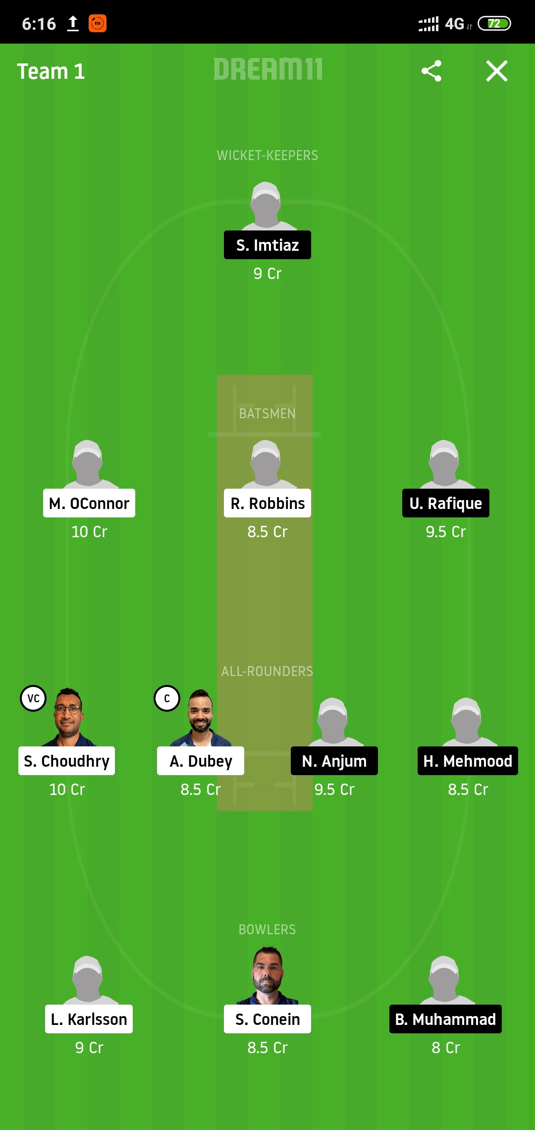 DIC vs SICC Dream11